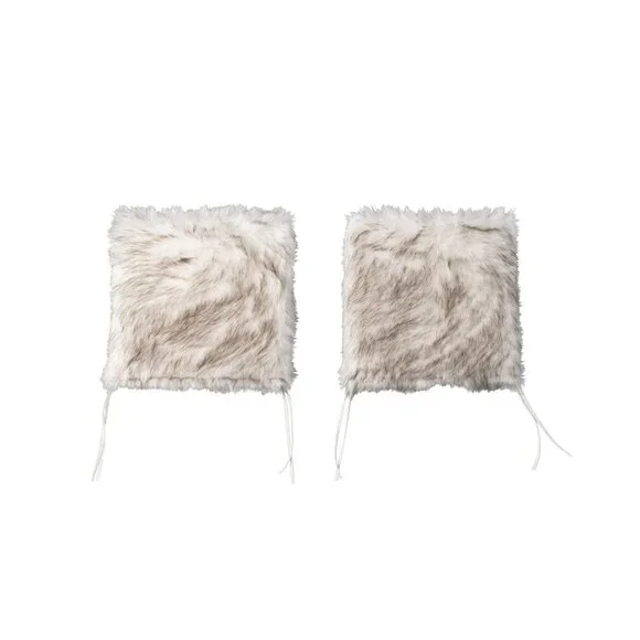 Luxe Home Decor Laredo Faux Sheepskin Chair Pad | 2-Piece | Gradient chocolate - Picture 2 of 4